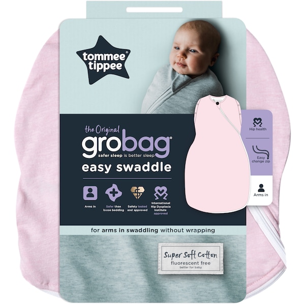 Tommee Tippee Grobag Easy Swaddle Pink Each