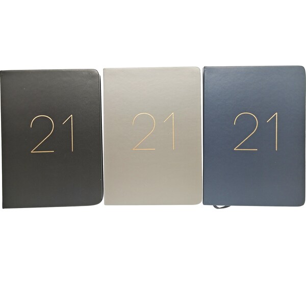 2021 Hardcover Fake Leather Diary Assorted Each
