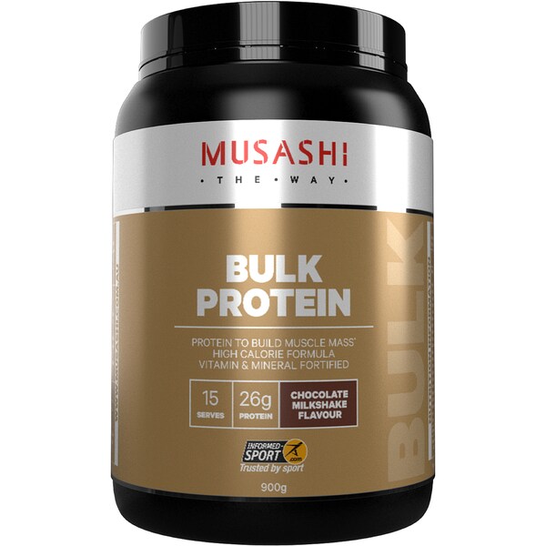Musashi Bulk Protein Powder Chocolate Milkshake 900g