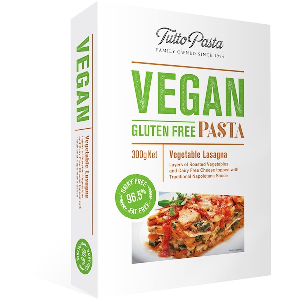 Tutto Pasta Gluten Free & Vegan Vegetarian Lasagna 300g
