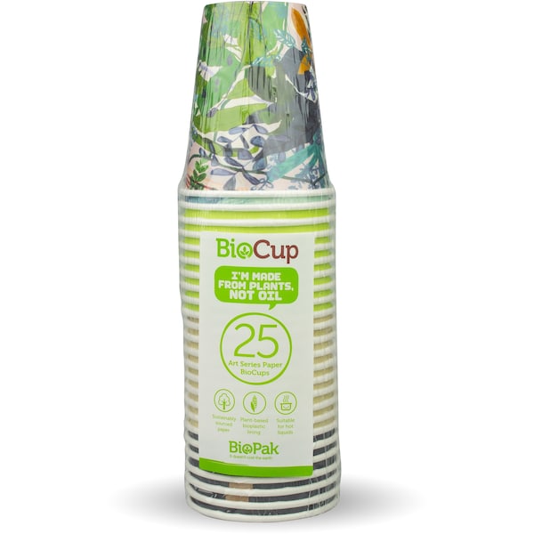 BioPak Biocup Compostable Paper Cups 25 Pack