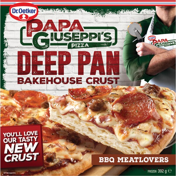 Papa Giuseppi's Deep Pan Bakehouse Crust Bbq Meatlovers 392g