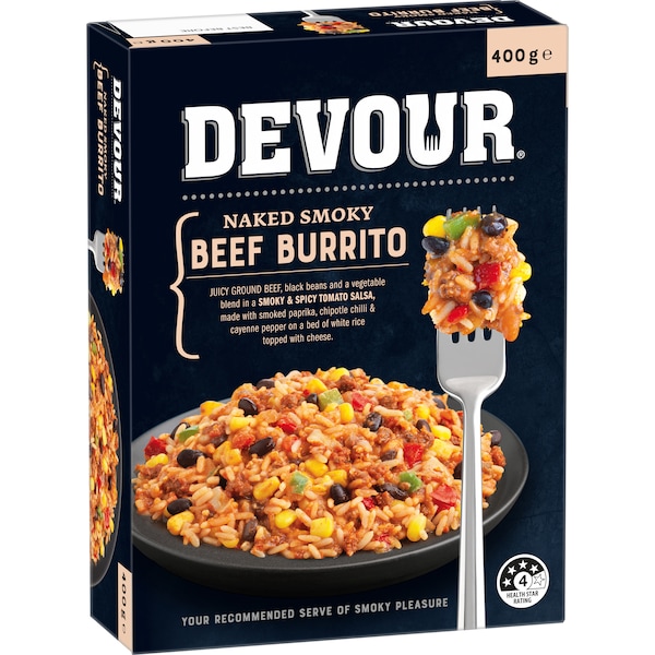 Devour Naked Smoky Beef Burrito Bowl 400g