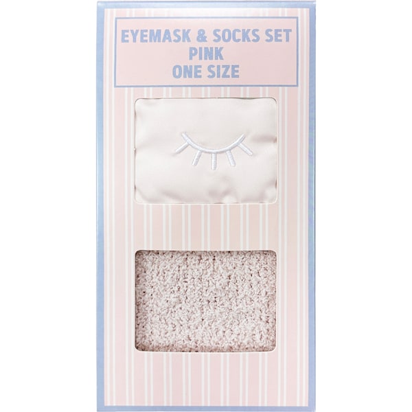 Eyemask And Sock Set Pink each
