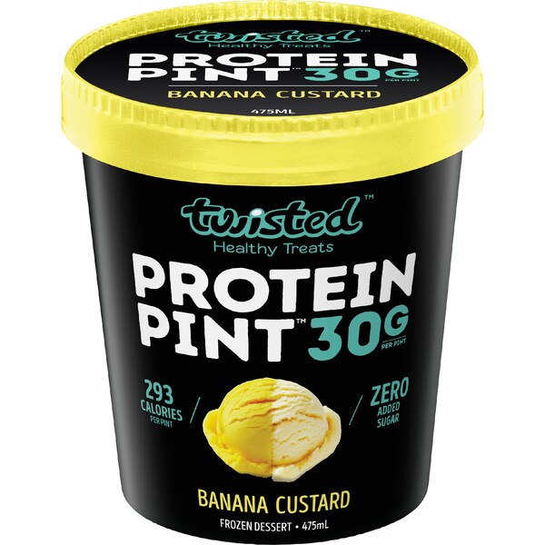 Twisted Protein Pint Frozen Dessert Banana Custard 475mL