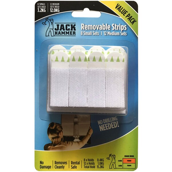 Jack Hammer Removable Strips 20 Pack