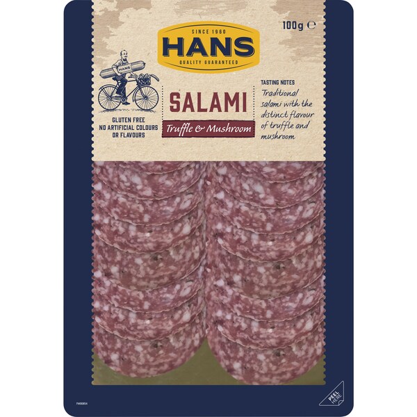 Hans Salami Truffle & Mushroom 100g