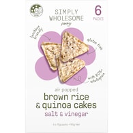 Simply Wholesome Pantry Air Popped Brown Rice & Quinoa Cakes Salt & Vinegar