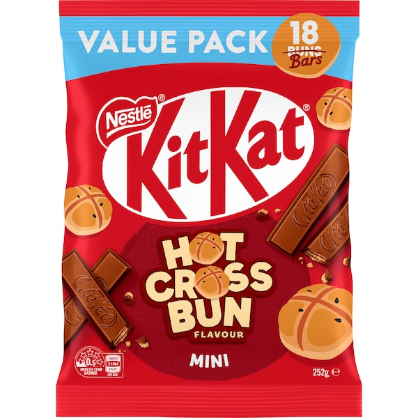 KitKat Hot Cross Bun Flavour Fun Size Sharepack 18 pack