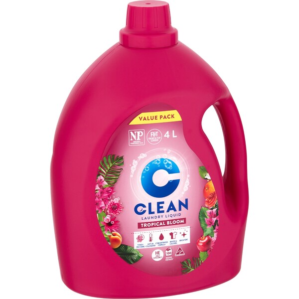 Clean Laundry Liquid Tropical Bloom 4L