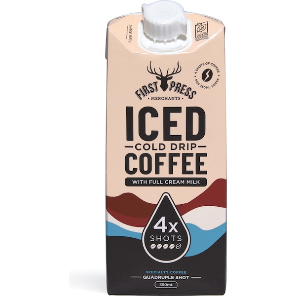 First Press 4 Shot Dairy Iced Coffee 350mL