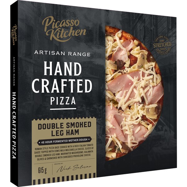 Picasso Kitchen Hand Crafted Pizza Double Smoked Leg Ham 615g
