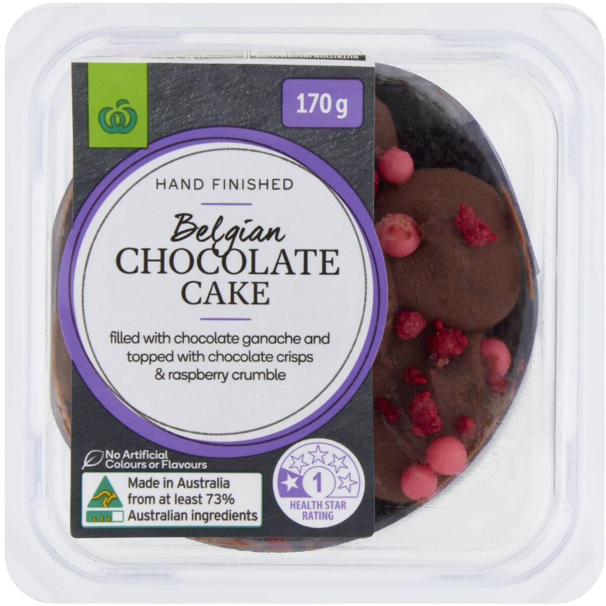 Woolworths Belgian Chocolate Layer Cake 170g bunch