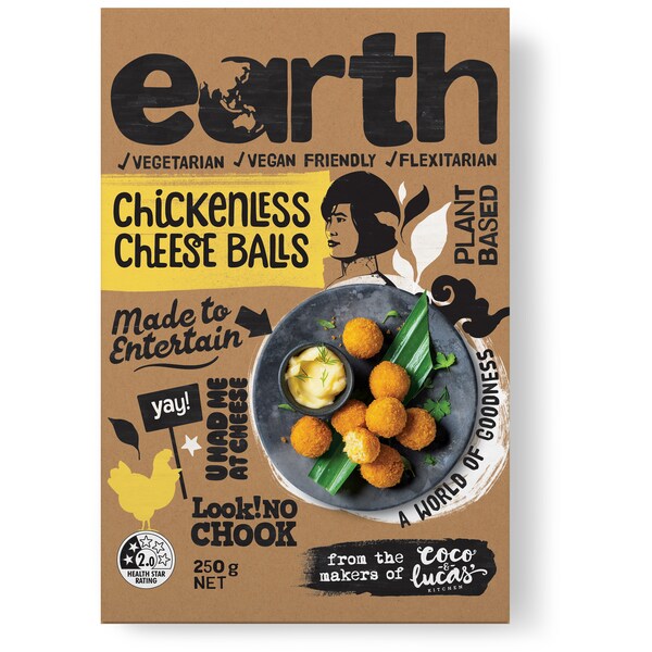 Earth Chickenless Cheese Balls 250g