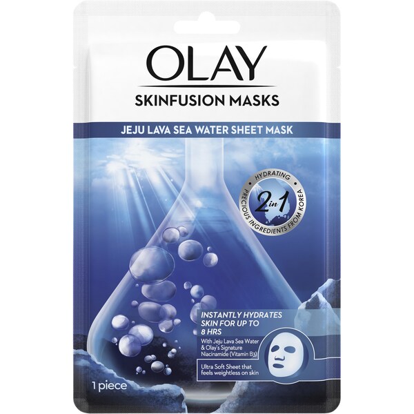 Olay Skinfusion Mask Jeju Lava Sea Water each