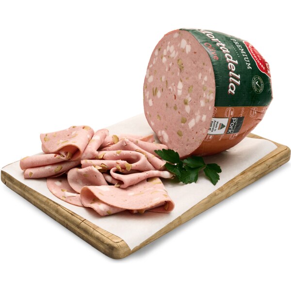 Princi Olive Mortadella Shaved From The Deli per 100g