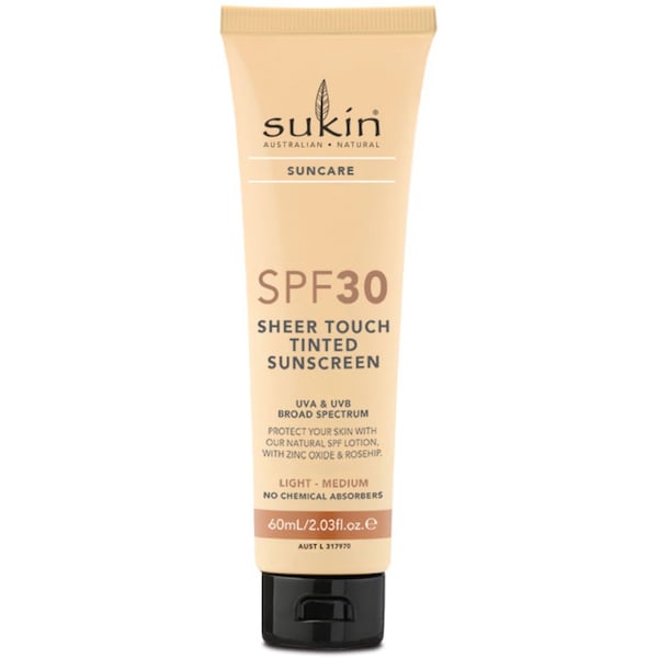 Sukin SPF 30 Sheer Touch Tinted Light-Medium Sunscreen 60mL