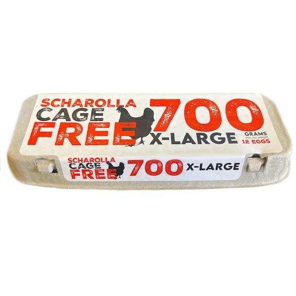 Scharolla 12 Extra Large Cage Free Eggs 700g