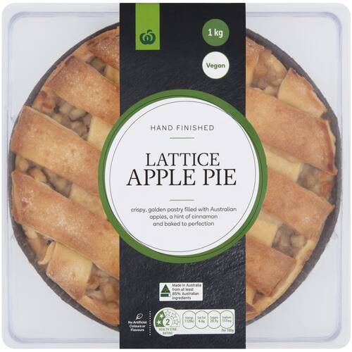 Woolworths Lattice Apple Pie 1kg bunch