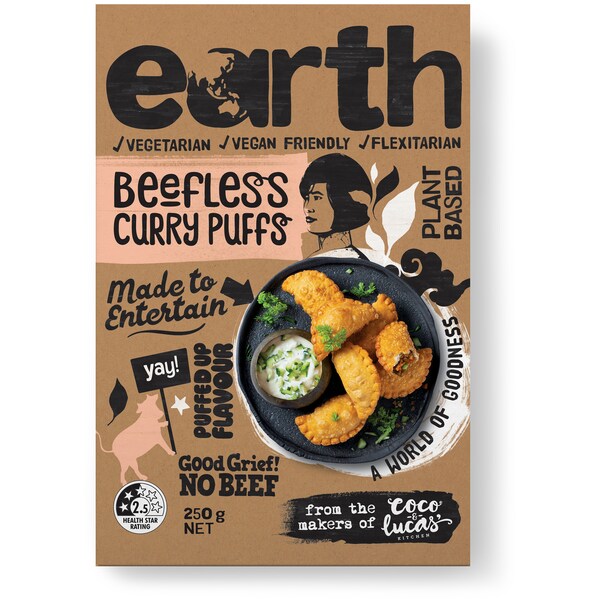 Earth Beefless Curry Puffs 250g