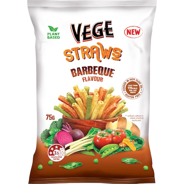 Vege Chips Straws Barbeque 75g
