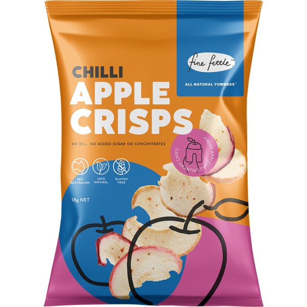 Fine Fettle Chilli Apple Crisps 18g