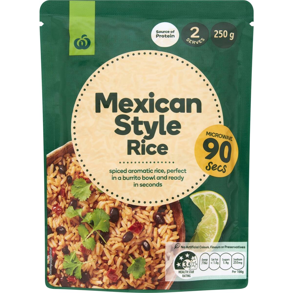 Woolworths Mexican Style Rice 250g bunch