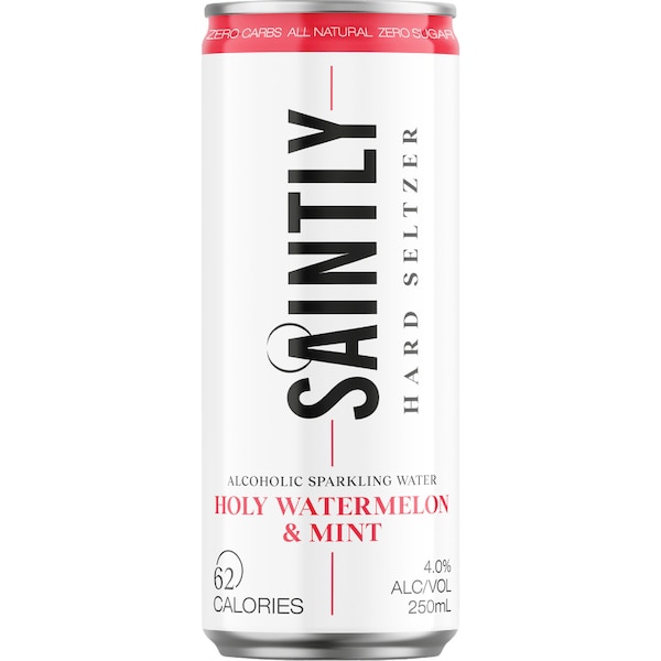 Saintly Hard Seltzer Watermelon Mint Can 250ml