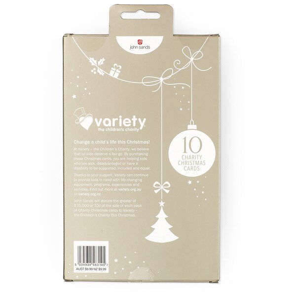 John Sands Christmas Cards Deer Blue 10 Pack