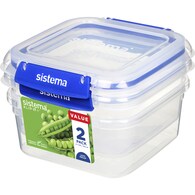 Sistema Klip It Plus Square Lunch Food Container