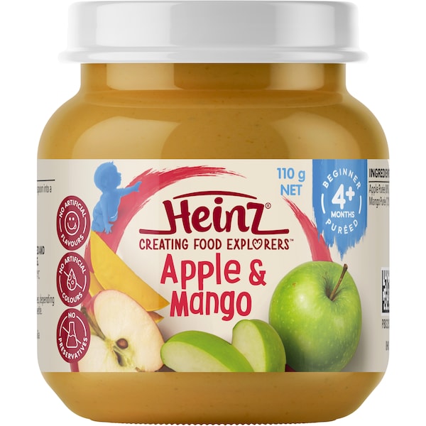 Heinz Apple & Mango Baby Food Jar 4+ Months 110g