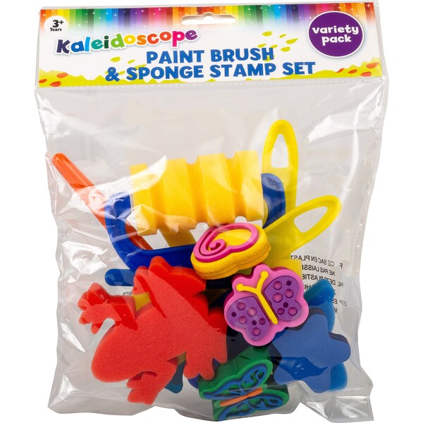 Kaleidoscope Paint Brush and Stamp Set each