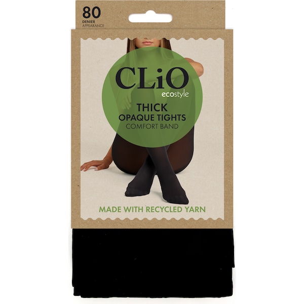 Clio Eco Opaque Tights 80d Black s/m Each