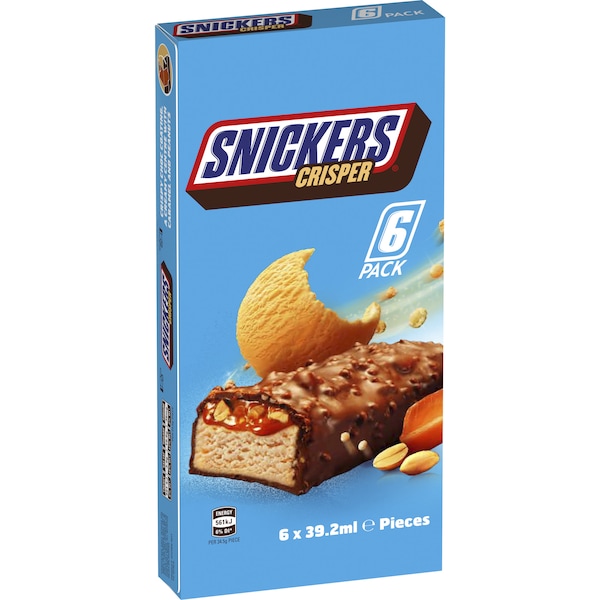 Snickers Crisper Ice Bar 6 Pack