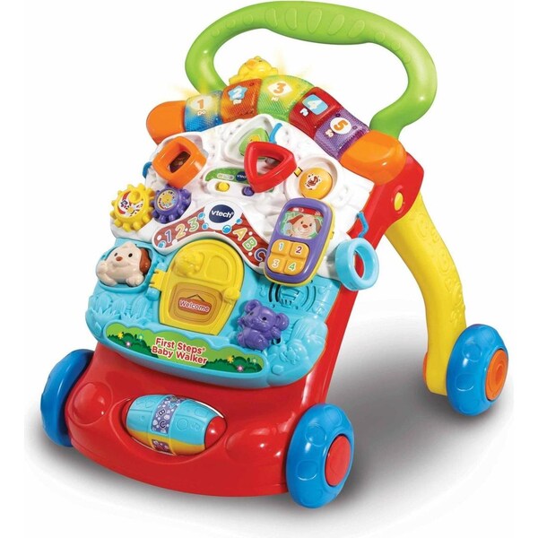 VTech First Steps Baby Walker with Detachable Learning Centre - Red