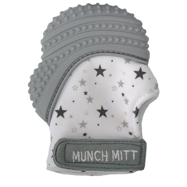Malarkey Kids Munch Mitt Teething Mitten Grey Stars