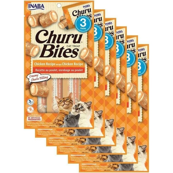 Inaba Churu Bites Chicken Wraps Cat Treats 6 x 30g