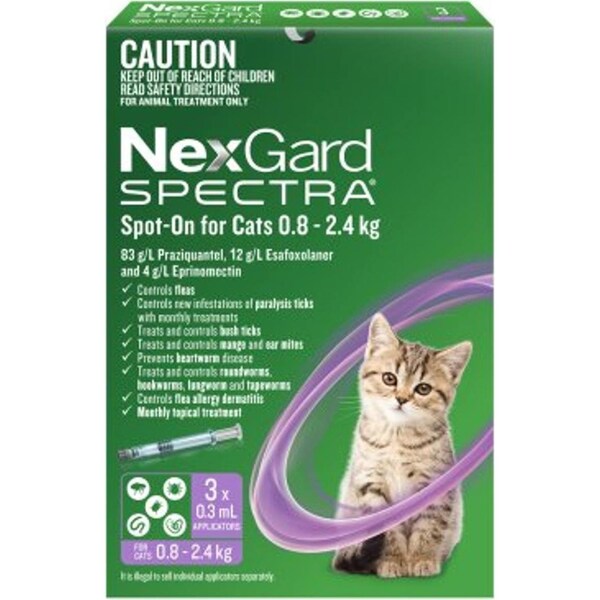 Nexgard Spectra Spot On for Cats 0.8-2.4kg 6 Pack