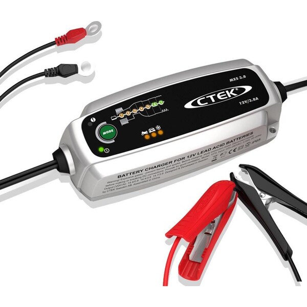 CTEK MXS 3.8 12V 3.8 Amp Smart Battery Charger Car Motorcycle Caravan AGM Bumper