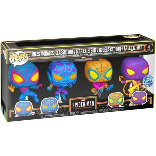 Funko Marvel Spider-Man Miles Morales Blacklight 4 Pack Funko POP! Vinyl Returns accepted (max. 30 days) / N/A