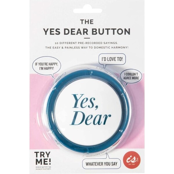 Is Gift (IsAlbi) The Yes Dear Button Blue Returns accepted (max. 30 days)