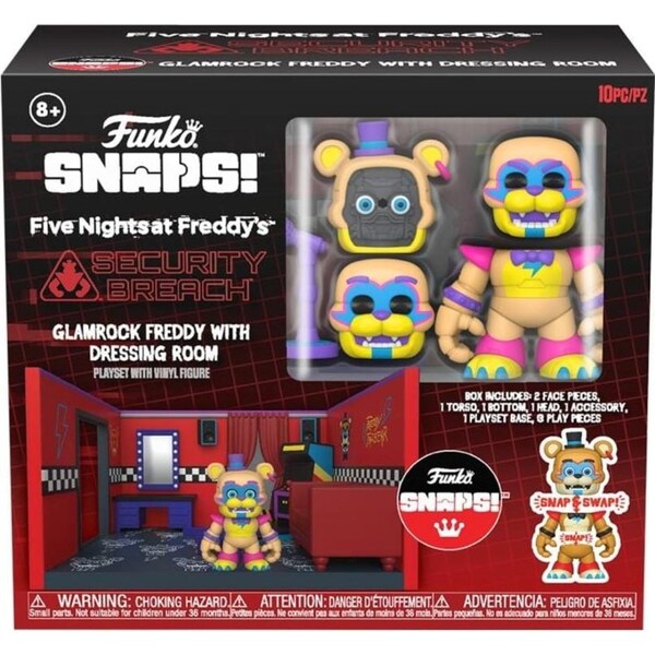 Funko SNAPS! Five Nights at Freddy's Security Breach Glamrock Freddy With Dressing Room Playset Returns accepted (max. 30 days) / N/A