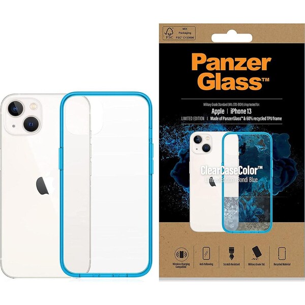PanzerGlass Clear Case for Apple iPhone 13 Mini- Bondi Blue N/A