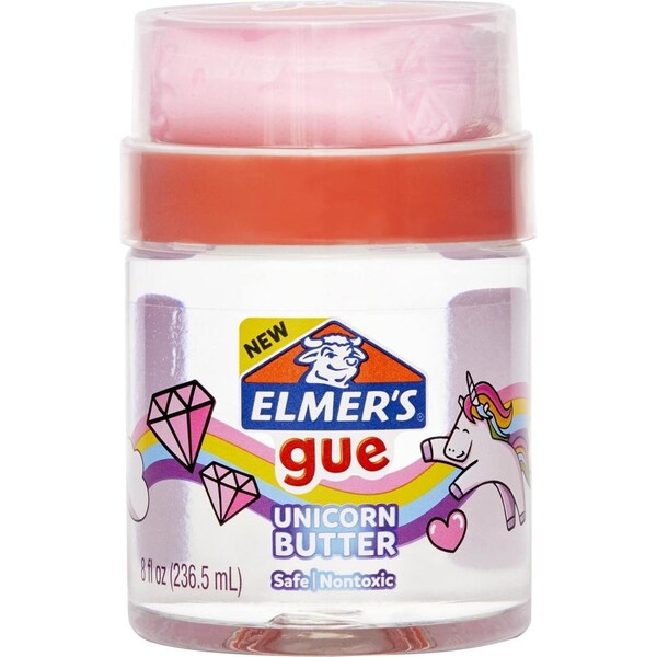 Elmer's Gue Premade Slime Mix-Ins 237ml Jar - Unicorn Butter
