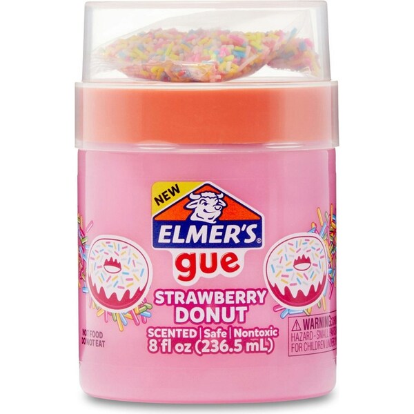 Elmer's Gue Premade Slime Mix-Ins 237ml Jar - Strawberry Donut