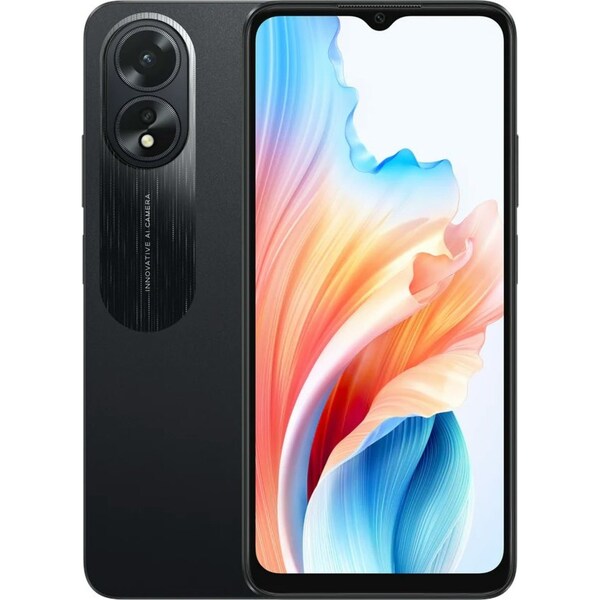 OPPO A38 4G 128GB - Glowing Black, 6.56", HD+, 90Hz, 4GB/128GB, 50MP/5MP, Dual SIM, 5000mAh, 2YR