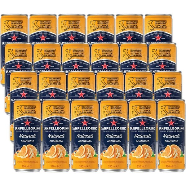 San Pellegrino 330Ml Aranciata Cans 24Pk