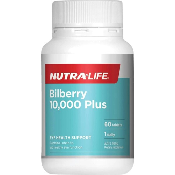 Nutra-Life Bilberry 10000 Plus 60 Tablets