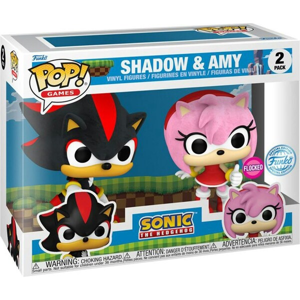 Funko Sonic - Shadow & Amy Rose Flocked Pop! 2-Pack N/A