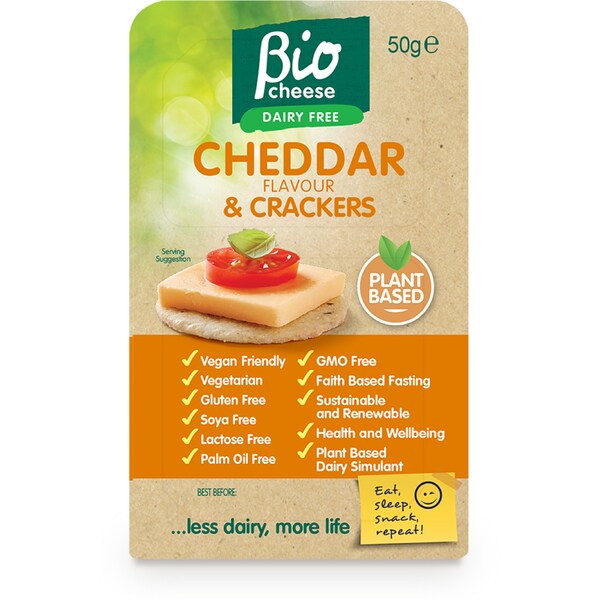 Bio Cheese Dairy Free Cheddar Flavour & Crackers 50g